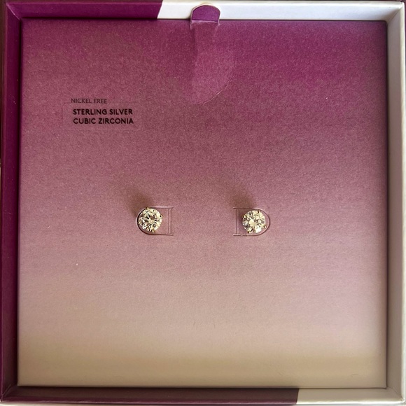 Elegant Sterling Silver Stud Earrings - Picture 1 of 4